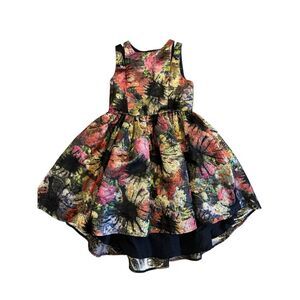 Pippa & Julie Sleeveless Hi Low Jacquard Formal Party Lined Dress Size 14